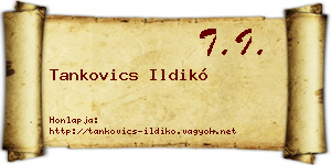 Tankovics Ildikó névjegykártya