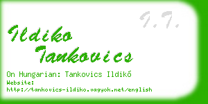 ildiko tankovics business card
